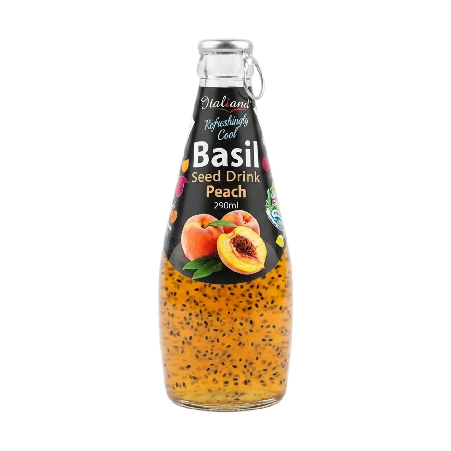 italiano basil seed drink peach sugar free 290ml