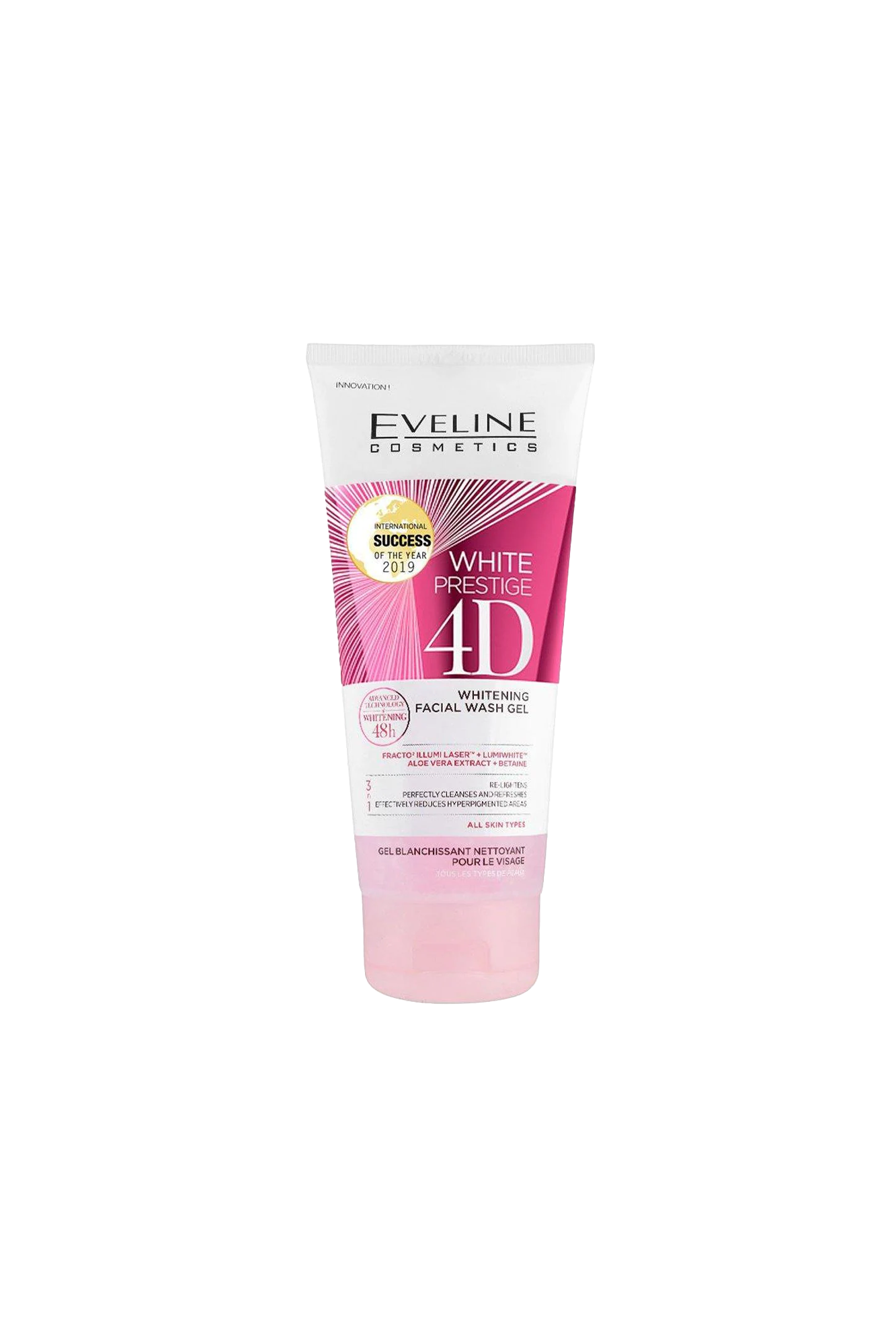 eveline face wash white prestige 4d gel 200ml