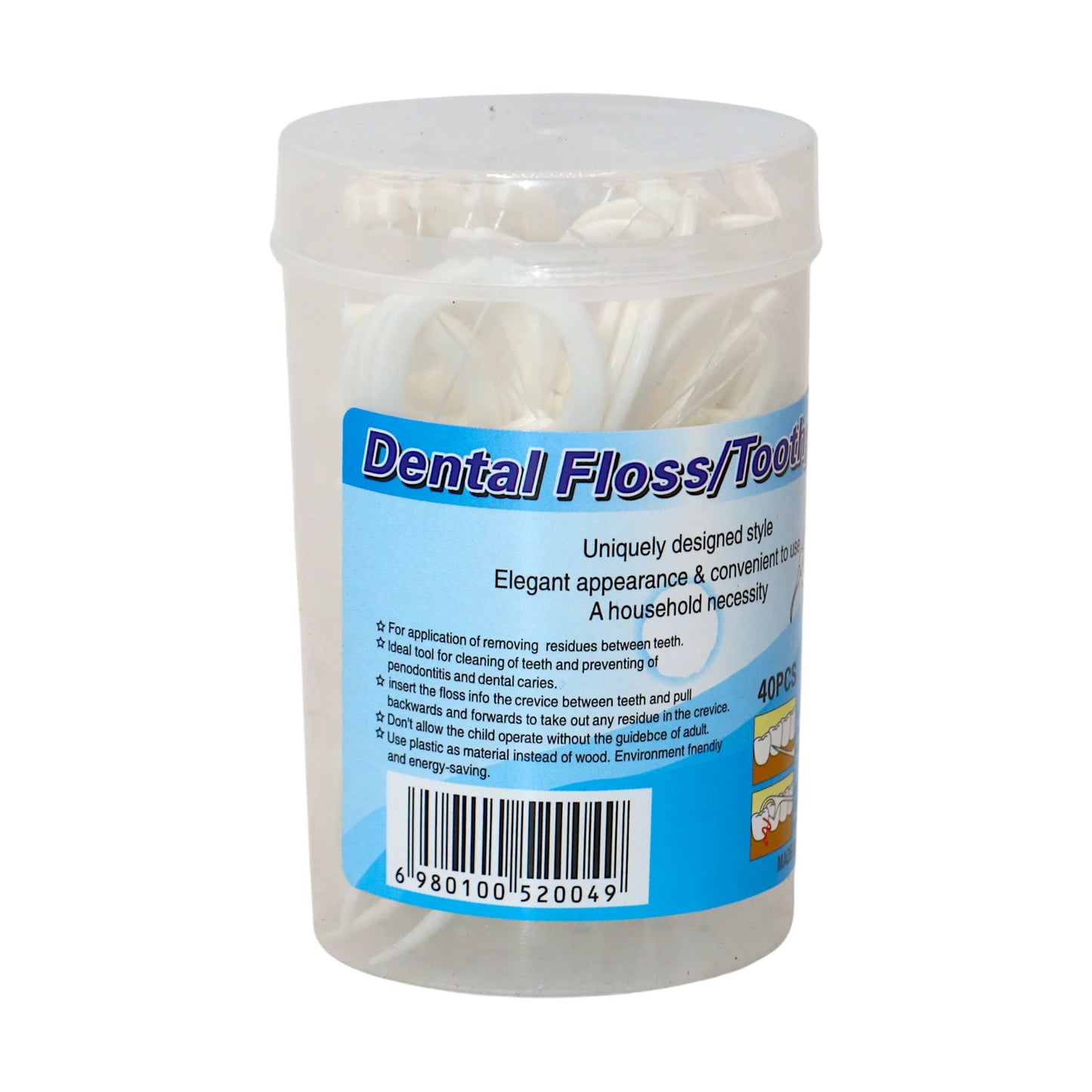 dental floss 40pc round china