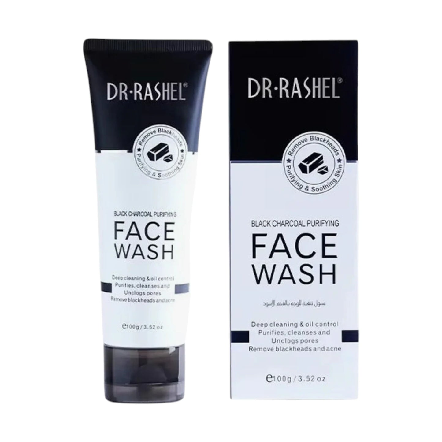 dr rashel face wash black charcoal 100g