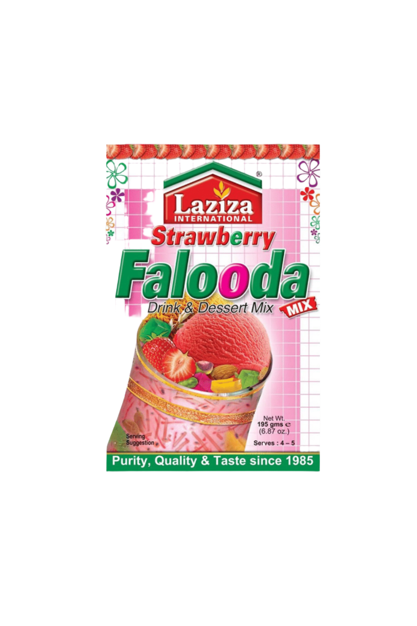 laziza falooda strawberry mix 195g